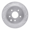 R1 02-06 Infiniti M45 Rear Right Drilled & Slotted Silver Brake Rotor