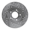 R1 90-97 Infiniti Q45 Front Left Drilled & Slotted Silver Brake Rotor
