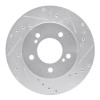R1 93-02 Mercury Villager Front Right Drilled & Slotted Silver Brake Rotor