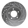 R1 93-02 Mercury Villager Front Left Drilled & Slotted Silver Brake Rotor