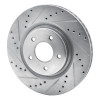 R1 14-19 Nissan X-Trail (Mexico) Front Left Drilled & Slotted Silver Brake Rotor