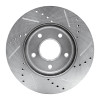 R1 11-25 Chevrolet City Express Front Left Drilled & Slotted Silver Brake Rotor