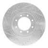 R1 12-21 Nissan NV1500 Front Right Drilled & Slotted Silver Brake Rotor