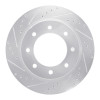 R1 12-21 Nissan NV1500 Front Left Drilled & Slotted Silver Brake Rotor