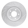 R1 11-19 Nissan SENTRA Front Left Drilled & Slotted Silver Brake Rotor