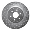 R1 08-11 Nissan Pathfinder Front Right Drilled & Slotted Silver Brake Rotor