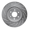 R1 08-11 Nissan Pathfinder Front Right Drilled & Slotted Silver Brake Rotor
