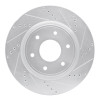 R1 05-07 Infiniti QX56 Front Right Drilled & Slotted Silver Brake Rotor