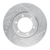 R1 98-15 Nissan NP300 (Mexico) Front Left Drilled & Slotted Silver Brake Rotor