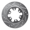 R1 85-97 Nissan 720 DATSUN Front Left Drilled & Slotted Silver Brake Rotor