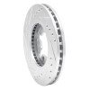 R1 85-12 Nissan D21 Hardbody Pickup HD (6 Cyl) Front Right Drilled & Slotted Silver Brake Rotor