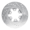 R1 85-12 Nissan NP300 (Mexico) Front Left Drilled & Slotted Silver Brake Rotor