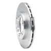 R1 83-85 Nissan 720 DATSUN Front Right Drilled & Slotted Silver Brake Rotor