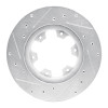 R1 83-85 Nissan 720 DATSUN Front Right Drilled & Slotted Silver Brake Rotor