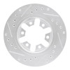 R1 82-85 Nissan 720 DATSUN Front Right Drilled & Slotted Silver Brake Rotor