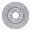 R1 84-87 Nissan Micra (Canada) Front Left Drilled & Slotted Silver Brake Rotor