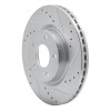 R1 13-25 Nissan ALTIMA Front Right Drilled & Slotted Silver Brake Rotor