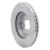 R1 13-25 Nissan ALTIMA Front Left Drilled & Slotted Silver Brake Rotor