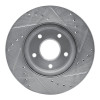 R1 13-25 Nissan ALTIMA Front Left Drilled & Slotted Silver Brake Rotor