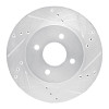 R1 11-25 Nissan March (Mexico) Front Right Drilled & Slotted Silver Brake Rotor
