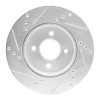 R1 11-25 Nissan March (Mexico) Front Right Drilled & Slotted Silver Brake Rotor