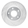 R1 13-19 Nissan SENTRA Front Right Drilled & Slotted Silver Brake Rotor