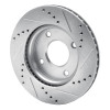 R1 07-17 Nissan TIIDA (Mexico) Front Left Drilled & Slotted Silver Brake Rotor