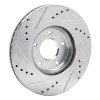 R1 07-15 Nissan Rogue Front Right Drilled & Slotted Silver Brake Rotor