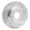 R1 02-06 Infiniti I35 Front Right Drilled & Slotted Silver Brake Rotor