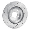 R1 02-06 Infiniti I35 Front Right Drilled & Slotted Silver Brake Rotor
