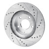 R1 02-06 Infiniti I35 Front Left Drilled & Slotted Silver Brake Rotor