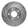 R1 99-01 Infiniti I30 Front Left Drilled & Slotted Silver Brake Rotor