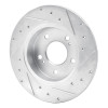 R1 94-04 Infiniti I30 Rear Left Drilled & Slotted Silver Brake Rotor