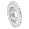 R1 94-96 Nissan 240SX Front Right Drilled & Slotted Silver Brake Rotor