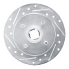 R1 88-88 Nissan Maxima Rear Left Drilled & Slotted Silver Brake Rotor