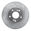 R1 89-99 Infiniti I30 Front Right Drilled & Slotted Silver Brake Rotor
