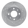 R1 86-17 Nissan TSURU (Mexico) Front Right Drilled & Slotted Silver Brake Rotor