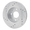 R1 86-17 Nissan TSURU (Mexico) Front Right Drilled & Slotted Silver Brake Rotor