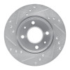 R1 86-17 Nissan TSURU (Mexico) Front Right Drilled & Slotted Silver Brake Rotor