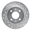 R1 86-06 Nissan TSURU (Mexico) Front Right Drilled & Slotted Silver Brake Rotor