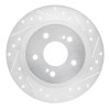 R1 84-88 Nissan 200SX Rear Right Drilled & Slotted Silver Brake Rotor