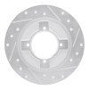 R1 82-86 Nissan TSURU (Mexico) Front Right Drilled & Slotted Silver Brake Rotor