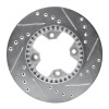R1 79-83 Nissan 280ZX Front Left Drilled & Slotted Silver Brake Rotor