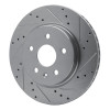 R1 10-25 Buick Regal Rear Right Drilled & Slotted Silver Brake Rotor