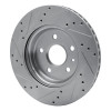 R1 10-25 Buick Regal Rear Right Drilled & Slotted Silver Brake Rotor