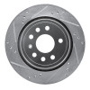 R1 03-11 Cadillac BLS (Mexico) Rear Left Drilled & Slotted Silver Brake Rotor