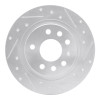 R1 03-11 Cadillac BLS (Mexico) Rear Right Drilled & Slotted Silver Brake Rotor EDZ-65017R