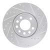 R1 03-11 Cadillac BLS (Mexico) Front Right Drilled & Slotted Silver Brake Rotor EDZ-65016R