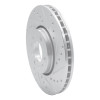 R1 03-11 Cadillac BLS (Mexico) Front Right Drilled & Slotted Silver Brake Rotor EDZ-65016R