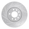 R1 03-11 Cadillac BLS (Mexico) Front Left Drilled & Slotted Silver Brake Rotor EDZ-65016L